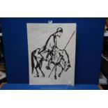 A French print of Don Quixote, no. 41/65, pencil signed ,dated 1979.