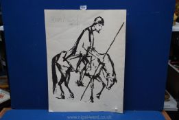A French print of Don Quixote, no. 41/65, pencil signed ,dated 1979.