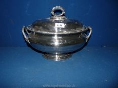 A large Collis and Co, Regent Street, London plated Soup Tureen and matching lid 14" length,
