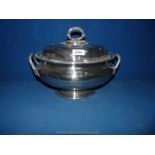 A large Collis and Co, Regent Street, London plated Soup Tureen and matching lid 14" length,