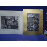 Two Eric Ravilious prints.