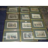 Twelve framed and mounted ''Life in London'' I.R.