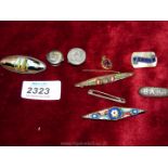 Two micro-mosaic Brooches and others