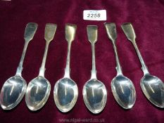 A set of six Victorian silver sorbet Spoons, London 1860.