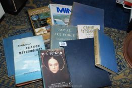 A box of books: Mini's Aviation Meteorology, The Royal Air Force 1939 - 1945, etc.