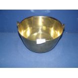 A Brass preserving Pan, 10'' diameter x 5 1/4'' tall.