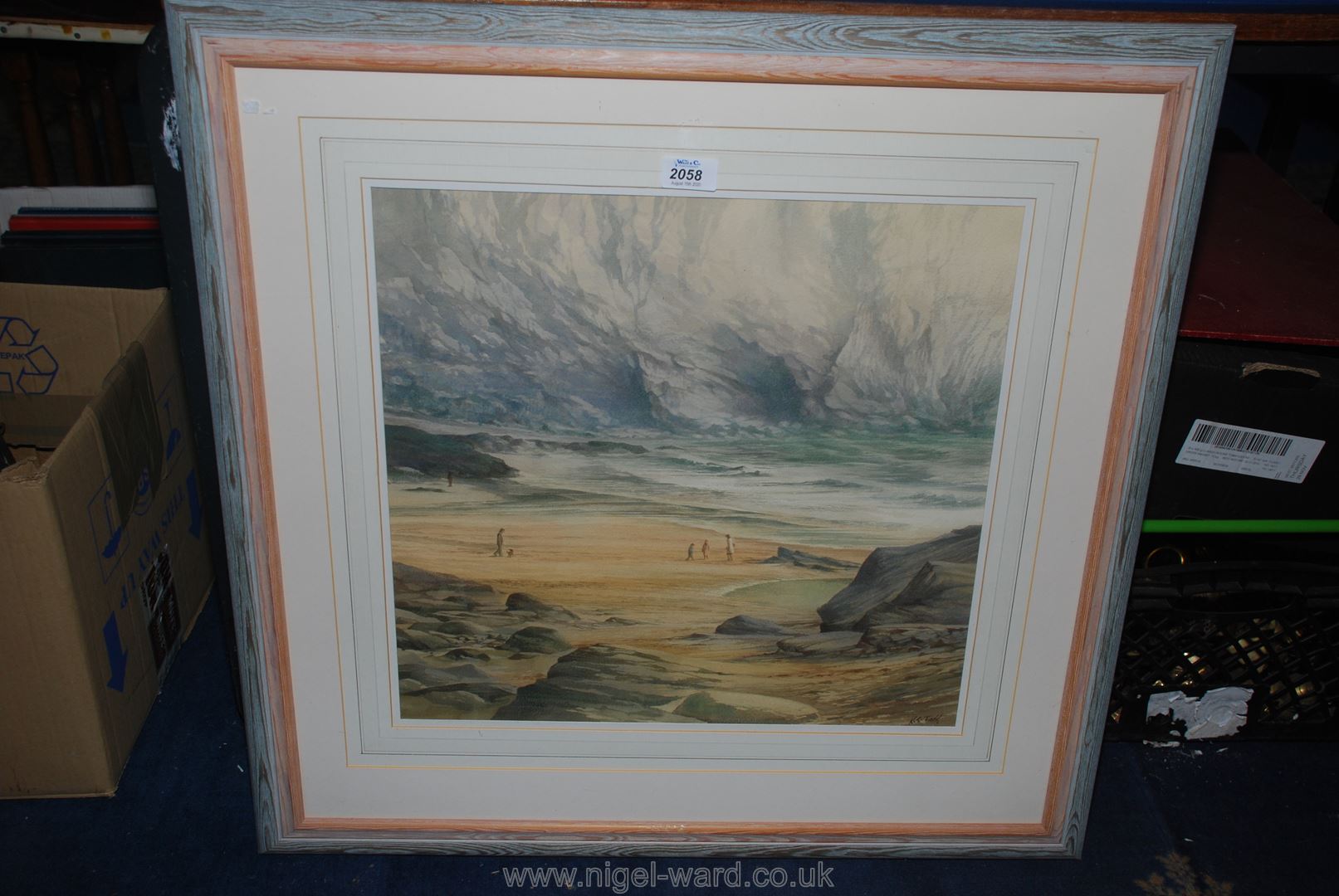 A framed and mounted Watercolour signed K.S Tadd, image size 45 x 43 cms.