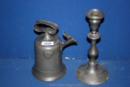A Philip Ashberry & Sons Sheffield wine Flagon with lidded spout,
