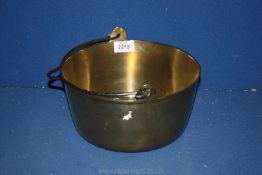 A Brass preserving Pan 10'' diameter, 5'' tall.