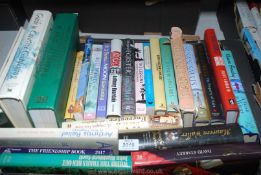 A box of books: novels, gardening, patchwork etc.