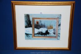 A gilt framed limited edition Print no.