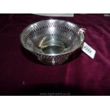 A pierced Silver bonbon Bowl, Birmingham 1913, 5 1/2'' diameter,