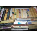 A box of novels:Philippa Gregory, and Kilvert's Diary etc.