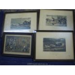 Three Alken Stagecoach Prints, published by W.