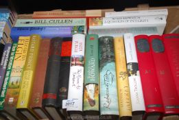A box of hardback novels : Anita Burgh, Sally Beauman, Madhur Jaffrey etc.
