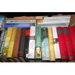 A box of hardback novels : Anita Burgh, Sally Beauman, Madhur Jaffrey etc.