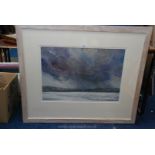 A large framed and mounted acrylic painting 'Hock Cliff, Mayhill, Barrow Hill',