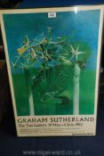A framed Graham Sutherland Gallery Poster sponsored by Mobil, The Tate Gallery,