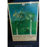 A framed Graham Sutherland Gallery Poster sponsored by Mobil, The Tate Gallery,