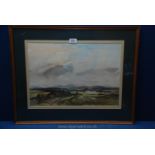 A framed and mounted Watercolour 'A Summer Landscape near Brecon',