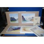 Three unframed Watercolours, all attributed to Keith Tadd with support material.