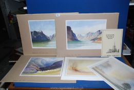 Three unframed Watercolours, all attributed to Keith Tadd with support material.