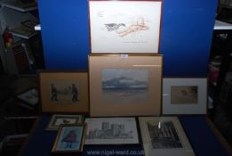 A quantity of miscellaneous prints and etchings