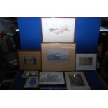 A quantity of miscellaneous prints and etchings