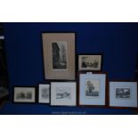 Seven Etchings including Edward Stamp, Leslie Austin, E. Mary Shelley and John Tyson.