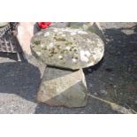 Large Staddle stone 28'' high x 27'' wide