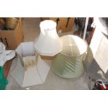 Three various lamp shades.