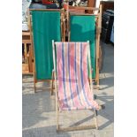 Three deck chairs