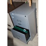 A Bisley two drawer metal filing Cabinet (no key)