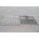 Pair of wrought iron drive gates, 49'' wide x 42'' high.