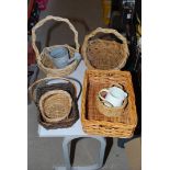 Miscellaneous wicker baskets for flowers, etc.
