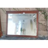 Framed, bevel edged mirror (frame a/f.).