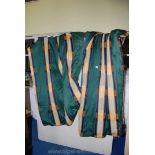 A pair of custom made lined curtains, 60" wide x 93" drop.