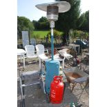 Gas patio heater and bottle