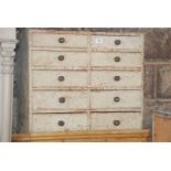 A set of ten drawers Unit,