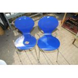 Two bentwood painted chairs,