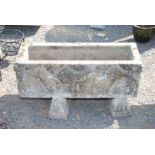 Rectangular planter on stand 30'' long x 16'' high x 11'' wide