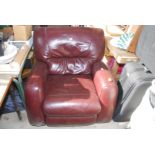 Leather armchair.