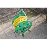 Garden hose on reel