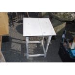 Square white painted wooden table 18'' square x 26'' high