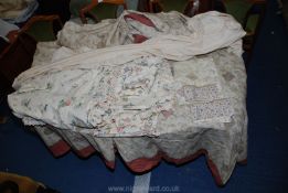 A quantity of single bed linen, pillow cases, valances etc.