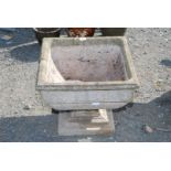 Large square concrete planter 17'' high x 20'' square