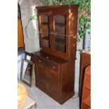 A glazed top Cupboard with one drawer to base,