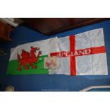 A 'Wales' flag and small 'England' flag etc.