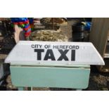 City Of Hereford taxi cab sign