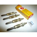 4 of NGK Y902R Diesel engine glow-plugs.